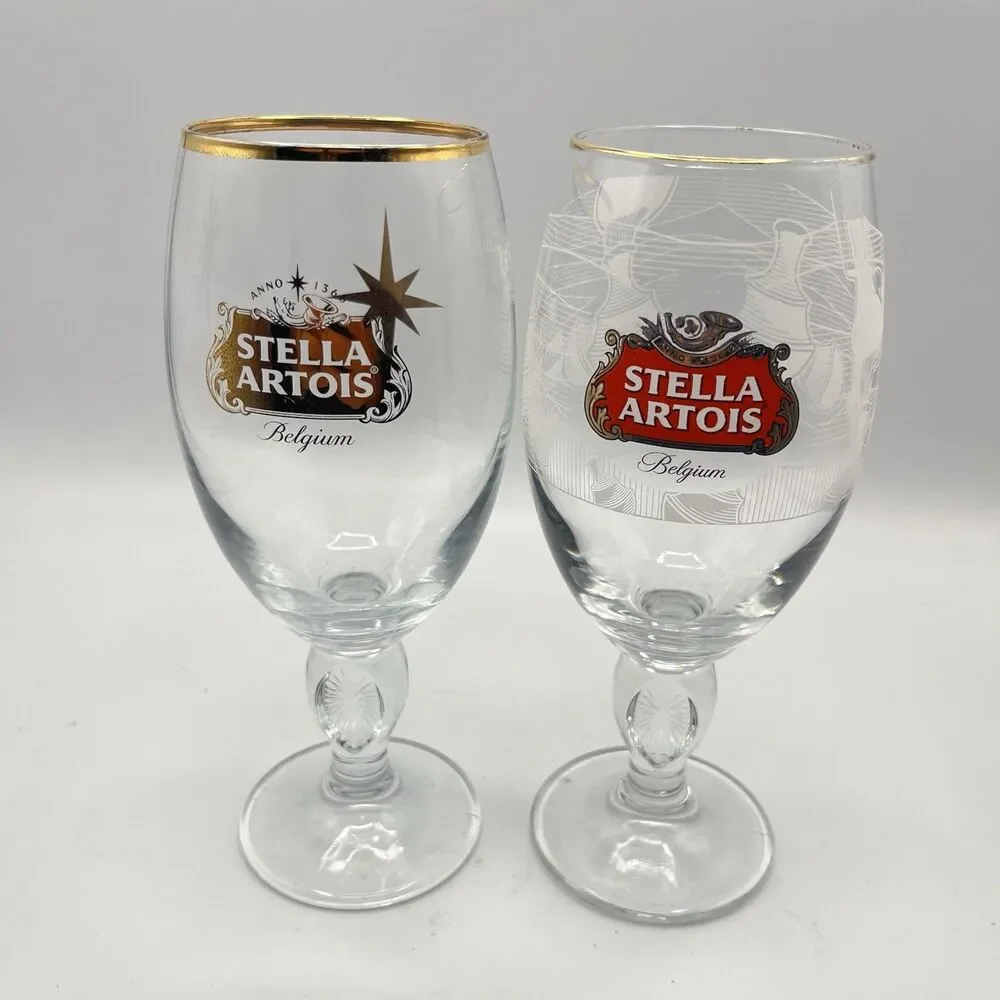 STELLA ARTOIS Belgium 33cl Glass Stem Barware - Set Of 2